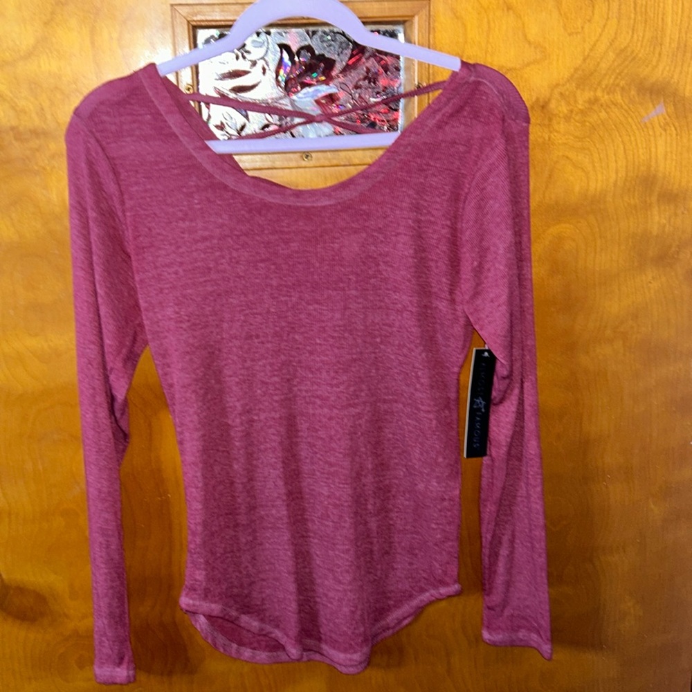 NWT burgundy long sleevetop